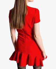 DSQUARED2 - Đầm mini phom ôm viền bèo Ruffle
