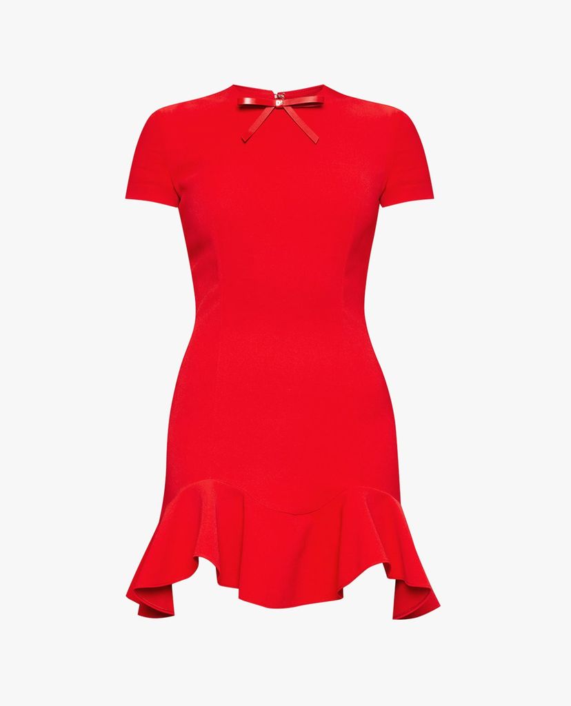 DSQUARED2 - Đầm mini phom ôm viền bèo Ruffle