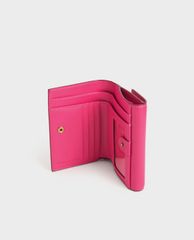 CHARLES & KEITH - Ví nữ mini dạng gập Snap Button