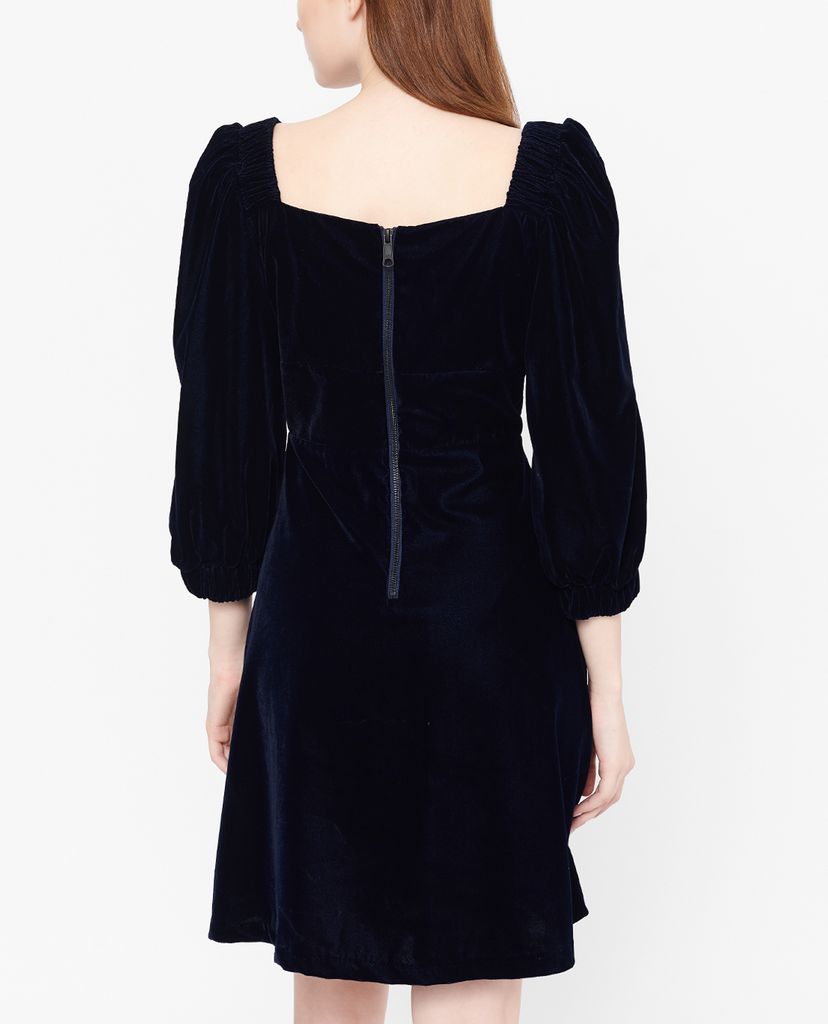 GIGI - Đầm mini cổ vuông tay dài Lantern Sleeve