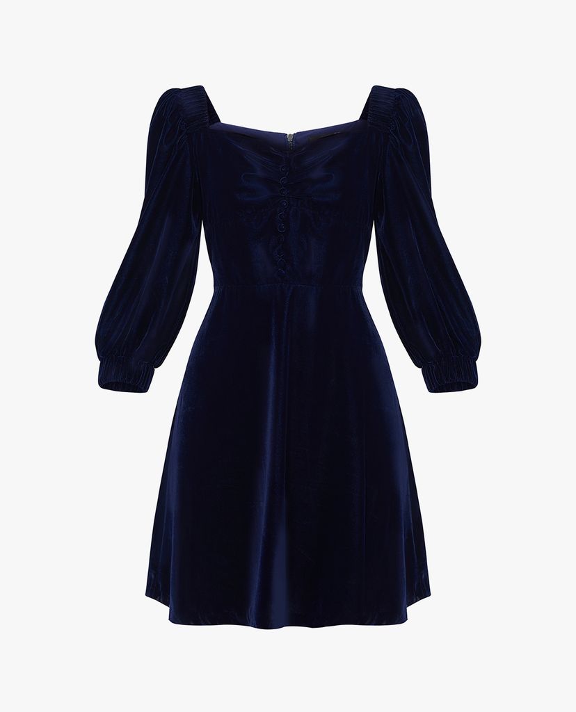 GIGI - Đầm mini cổ vuông tay dài Lantern Sleeve