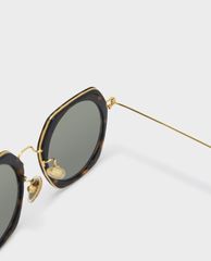 CHARLES & KEITH - Kính mát nữ gọng tròn Geometric Frame