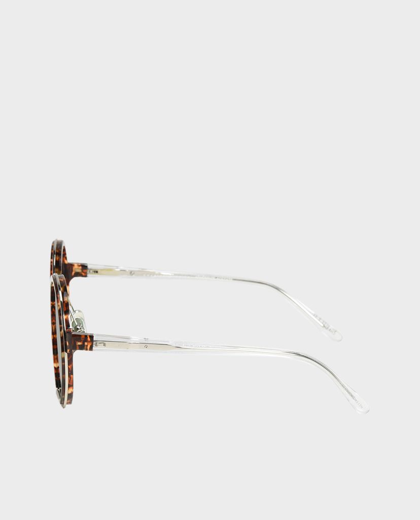 CHARLES & KEITH - Kính mát nữ gọng tròn Cut Off Frame Round