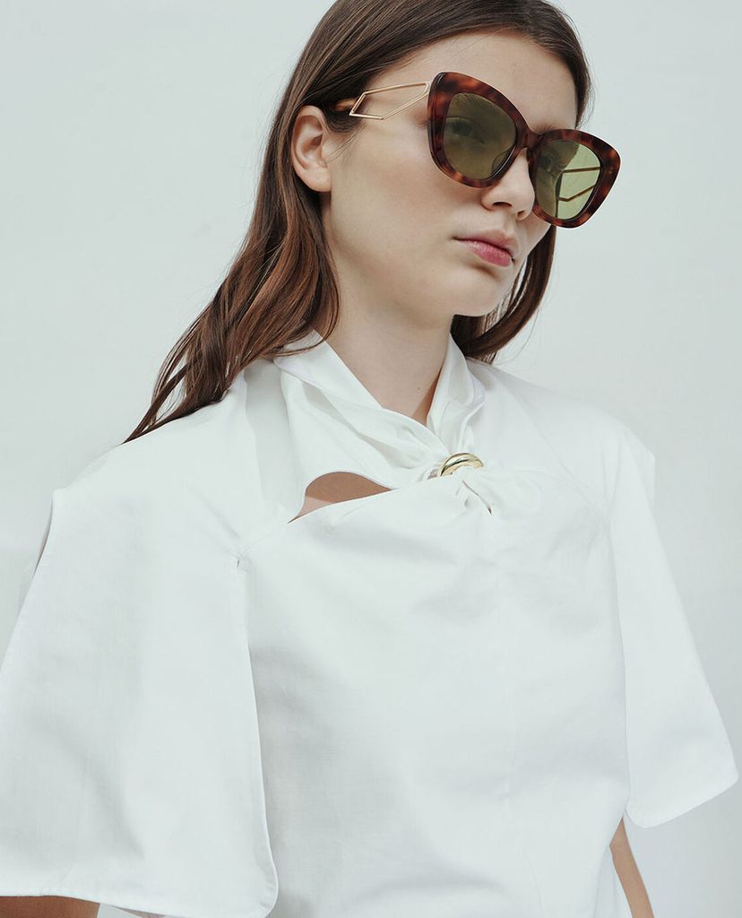 CHARLES & KEITH - Kính mát nữ gọng vuông Acetate Butterfly