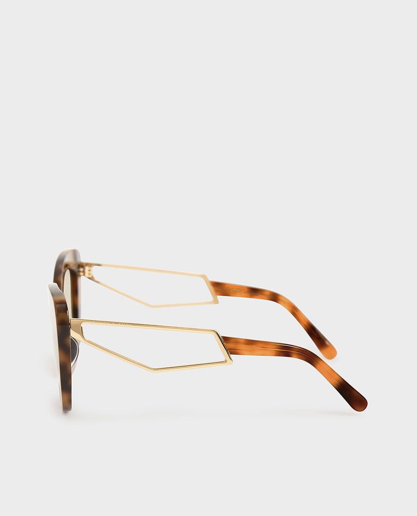 CHARLES & KEITH - Kính mát nữ gọng vuông Acetate Butterfly