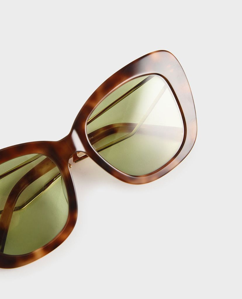CHARLES & KEITH - Kính mát nữ gọng vuông Acetate Butterfly