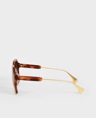 CHARLES & KEITH - Kính mát nữ gọng vuông Acetate Butterfly
