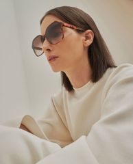 CHARLES & KEITH - Kính mát nữ gọng vuông Acetate Butterfly