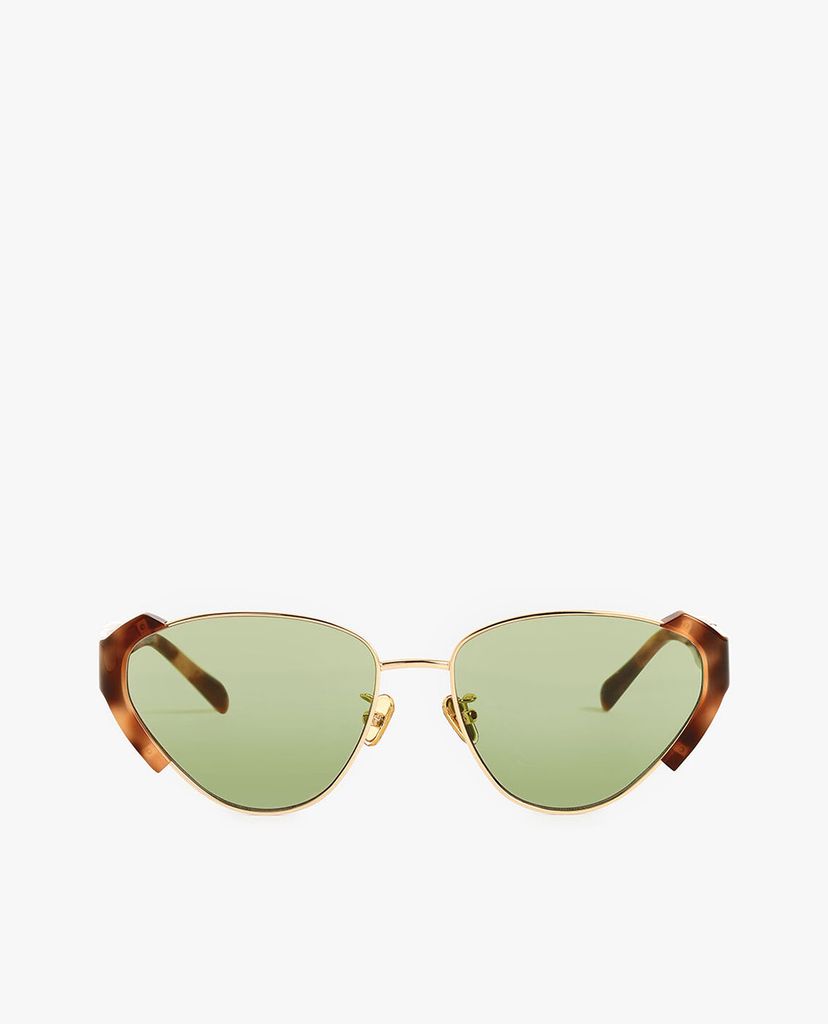 CHARLES & KEITH - Kính mát nữ gọng mắt mèo Acetate Striped