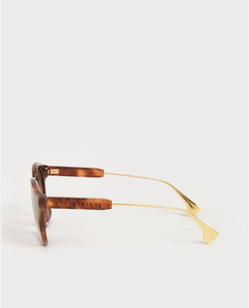 CHARLES & KEITH - Kính mát gọng mắt mèo Acetate Cat Eye