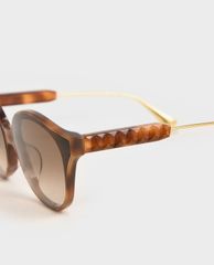 CHARLES & KEITH - Kính mát gọng mắt mèo Acetate Cat Eye