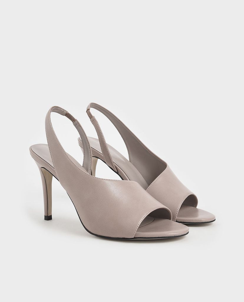 CHARLES & KEITH - Giày cao gót hở mũi Asymmetric Slingback