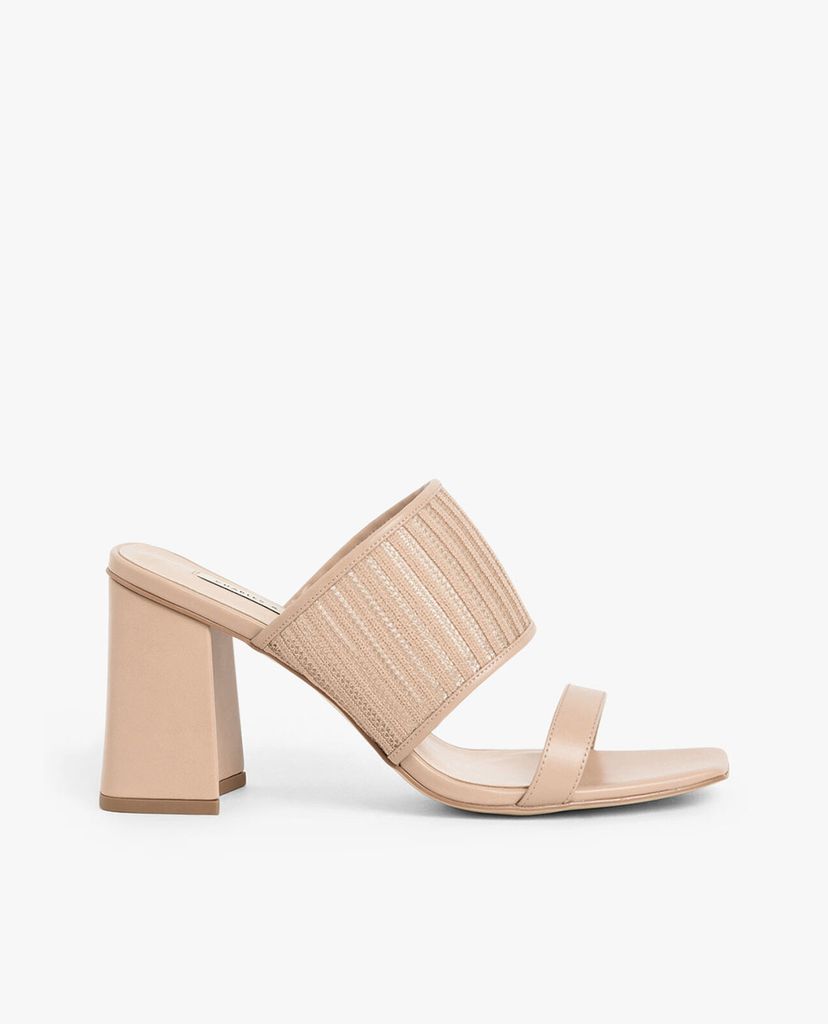 CHARLES & KEITH - Giày cao gót quai ngang đế trụ Mesh Strap