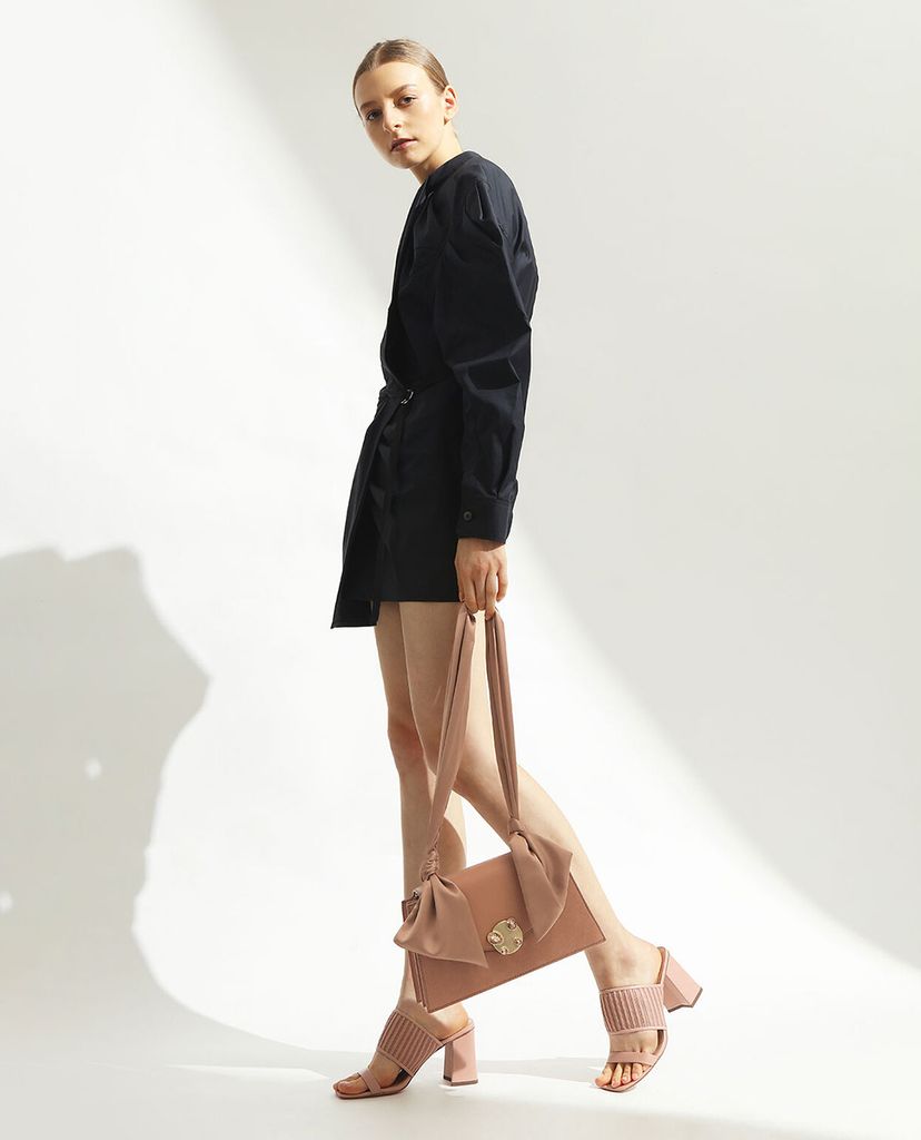CHARLES & KEITH - Giày cao gót quai ngang đế trụ Mesh Strap