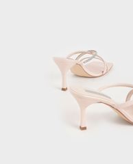CHARLES & KEITH - Giày cao gót quai ngang Gem Embellished Strappy