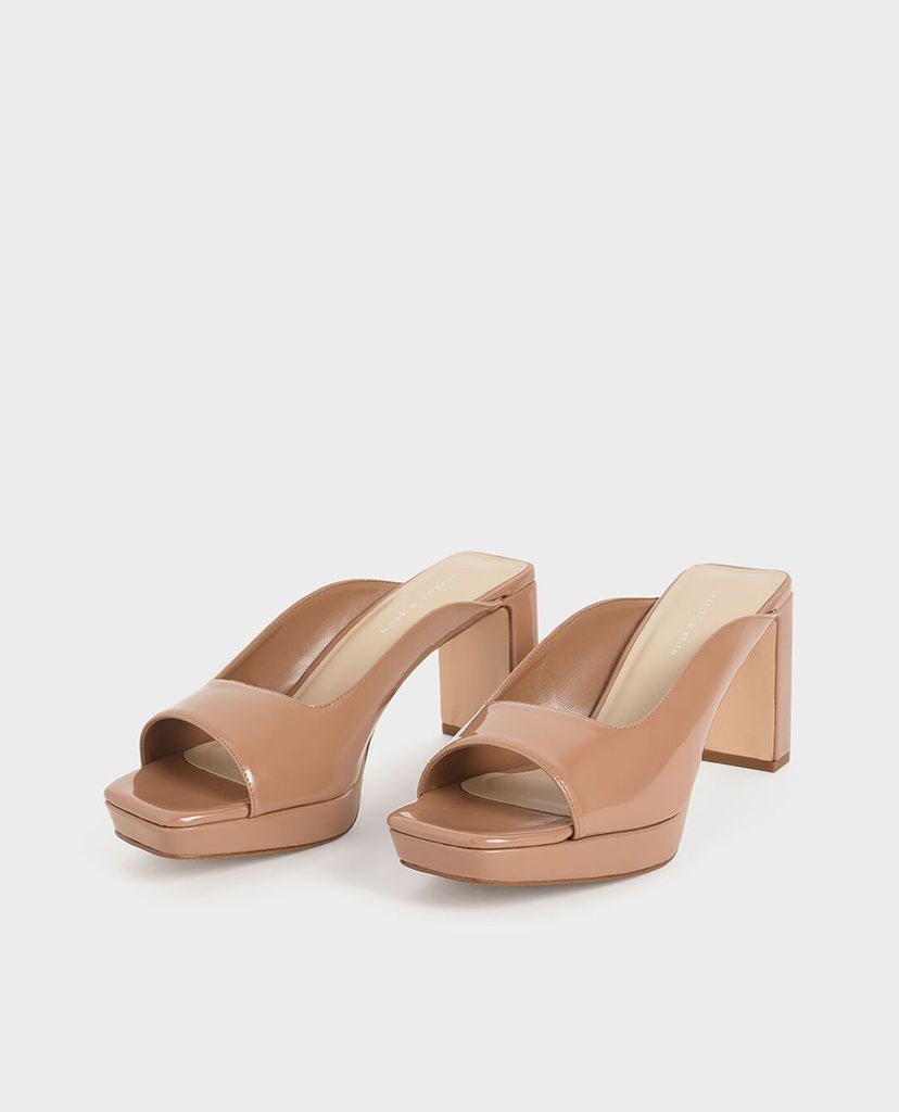 CHARLES & KEITH - Giày cao gót đế trụ Platform