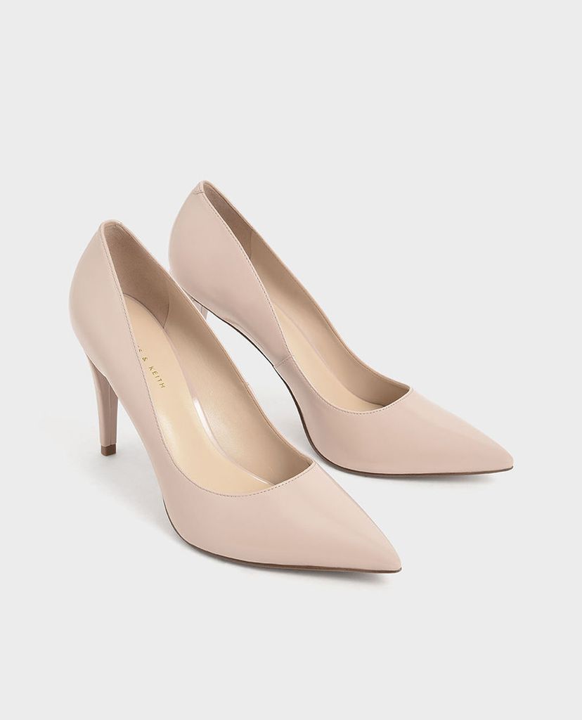 CHARLES & KEITH - Giày cao gót mũi nhọn Patent Pointed Toe Stiletto