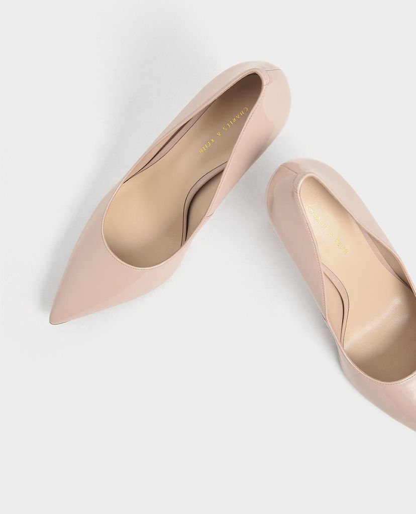 CHARLES & KEITH - Giày cao gót mũi nhọn Patent Pointed Toe Stiletto