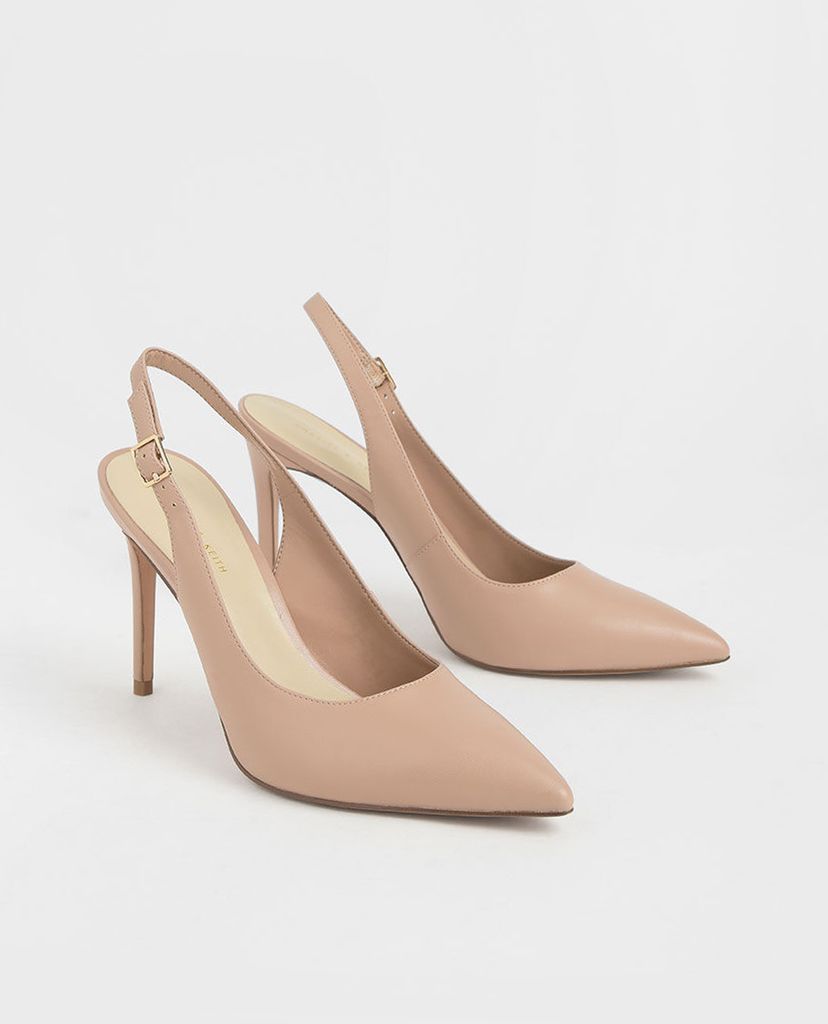 CHARLES & KEITH - Giày cao gót mũi nhọn Stiletto Slingback