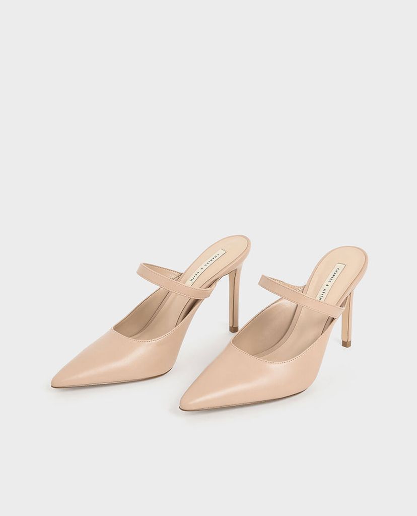 CHARLES & KEITH - Giày cao gót mũi nhọn Mary Jane Stiletto