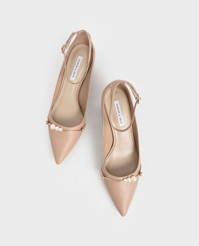 CHARLES & KEITH - Giày cao gót Embellished Pointed Toe Pumps