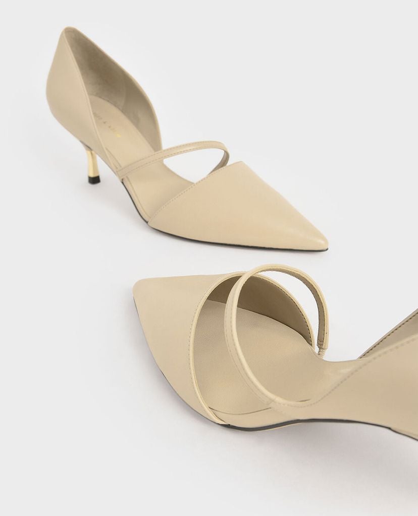CHARLES & KEITH - Giày cao gót mũi nhọn Asymmetric Strap D Orsay