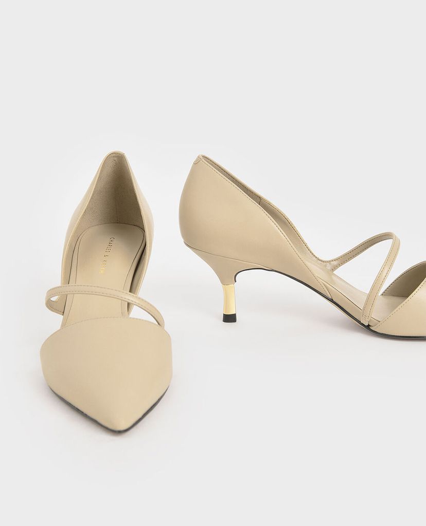 CHARLES & KEITH - Giày cao gót mũi nhọn Asymmetric Strap D Orsay