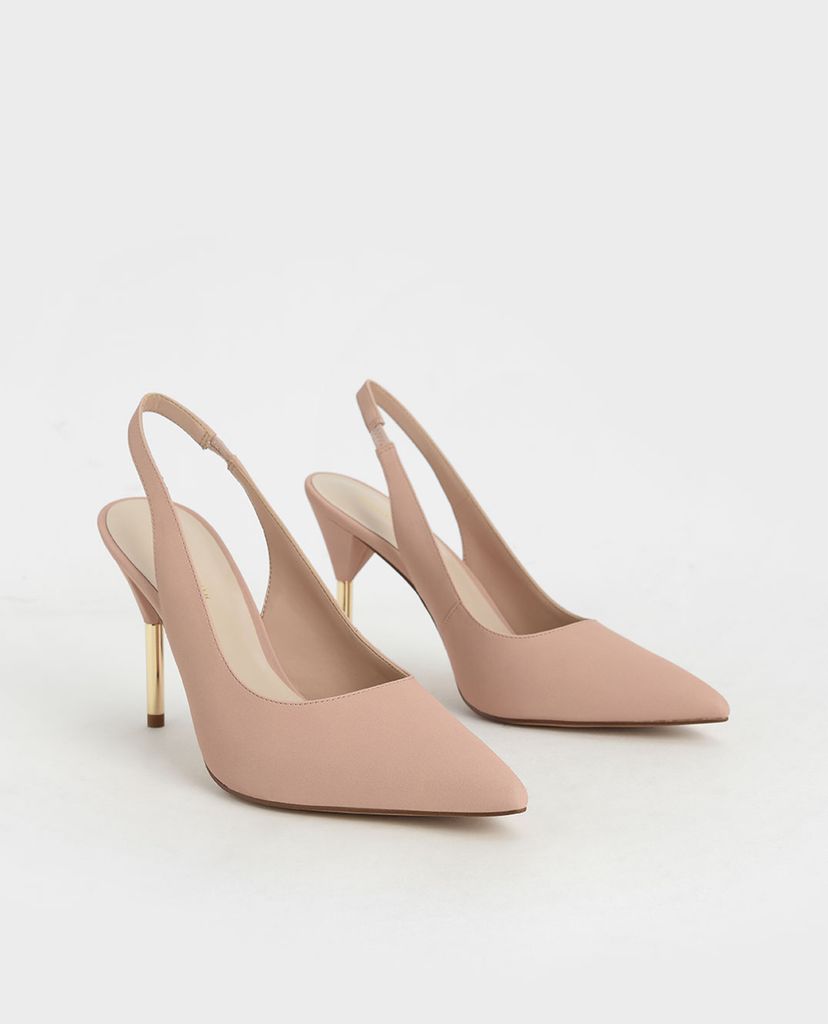 CHARLES & KEITH - Giày cao gót mũi nhọn Slingback Stiletto