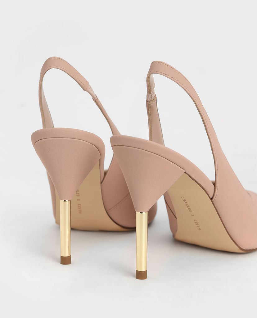 CHARLES & KEITH - Giày cao gót mũi nhọn Slingback Stiletto