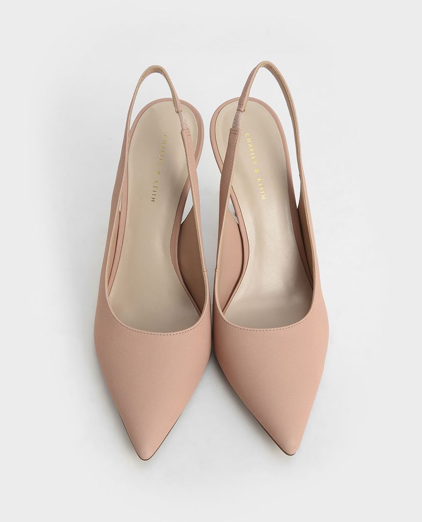 CHARLES & KEITH - Giày cao gót mũi nhọn Slingback Stiletto