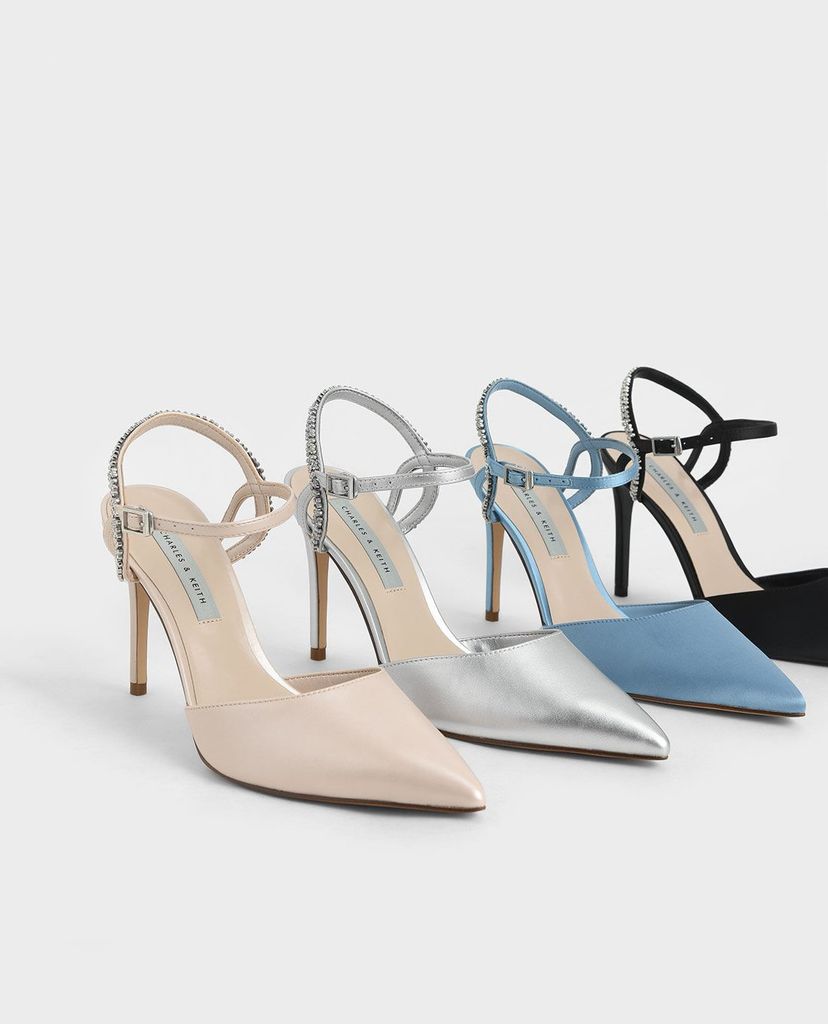 CHARLES & KEITH - Giày cao gót mũi nhọn quai mảnh thanh lịch