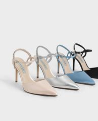 CHARLES & KEITH - Giày cao gót mũi nhọn quai mảnh thanh lịch