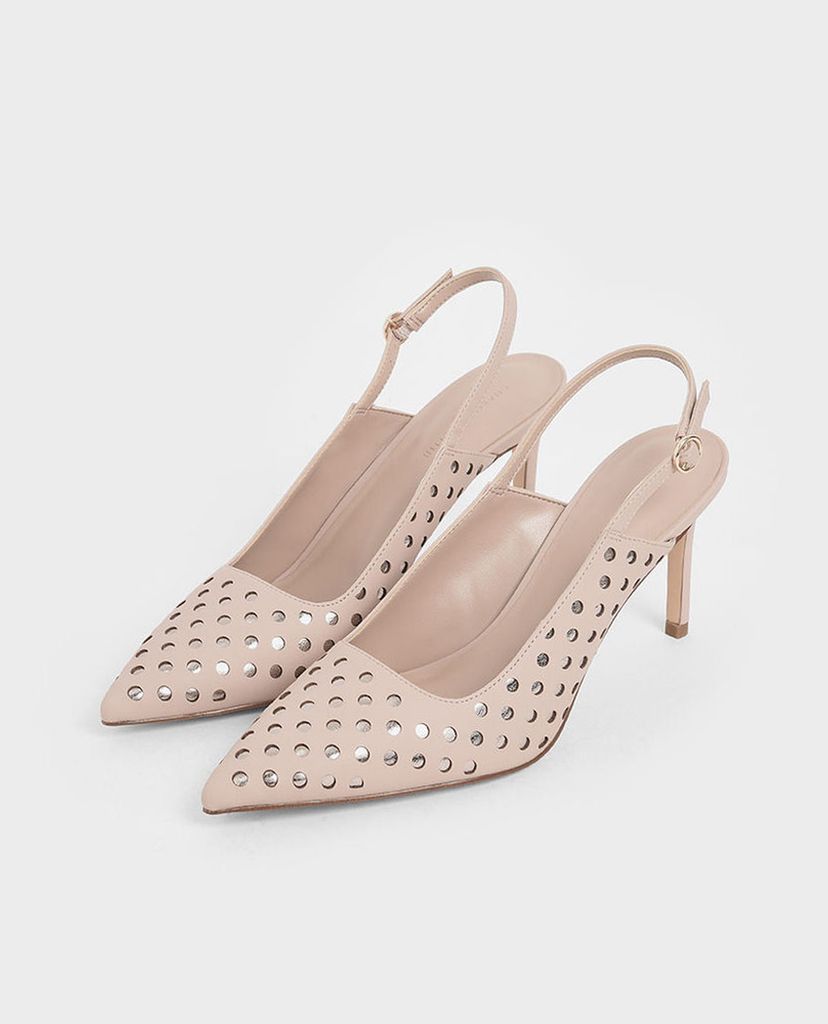 CHARLES & KEITH - Giày cao gót mũi nhọn Pointed Toe Slingback Pumps