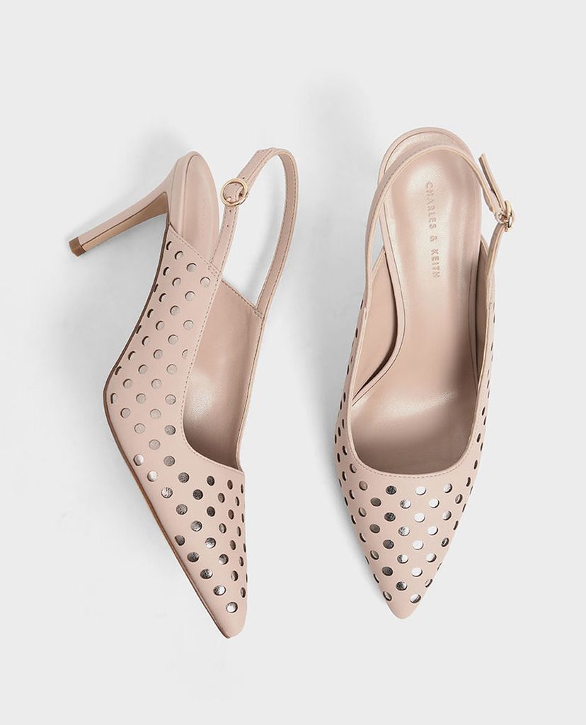CHARLES & KEITH - Giày cao gót mũi nhọn Pointed Toe Slingback Pumps