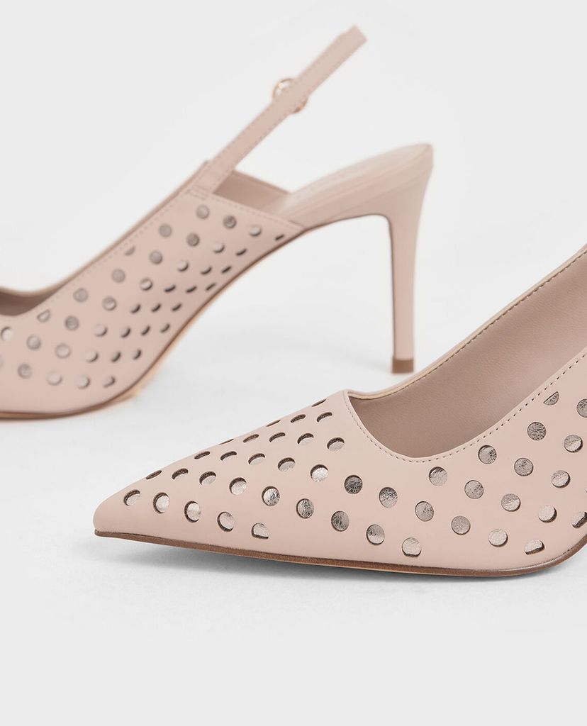 CHARLES & KEITH - Giày cao gót mũi nhọn Pointed Toe Slingback Pumps