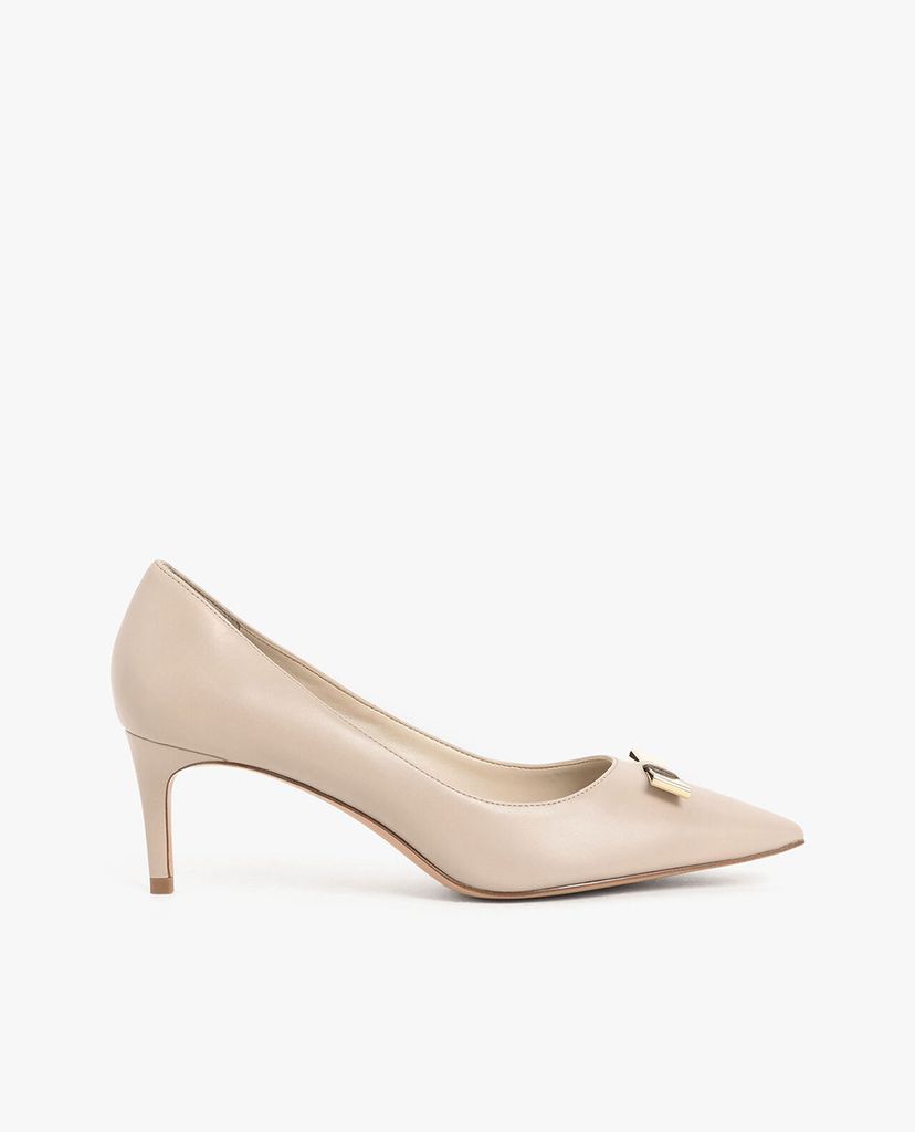 CHARLES & KEITH - Giày cao gót mũi nhọn Metallic Bow Pumps