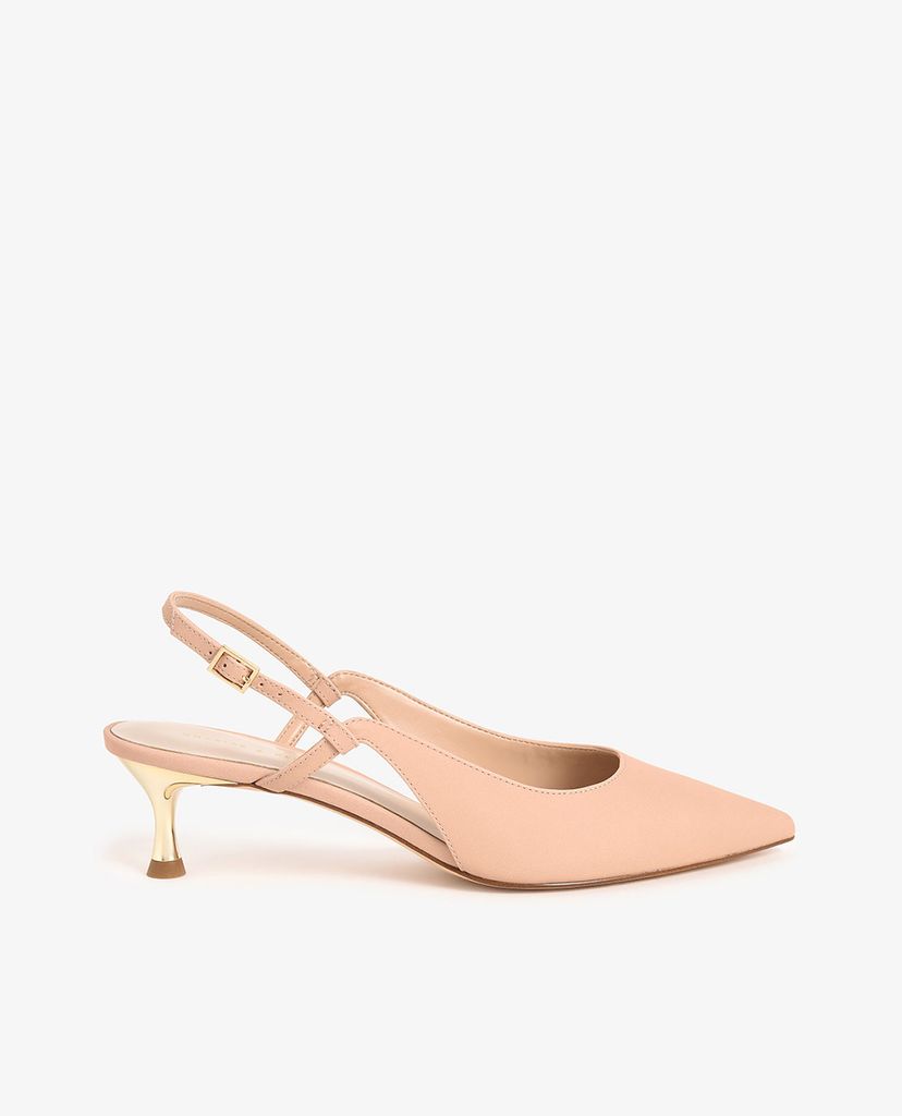 CHARLES & KEITH - Giày cao gót mũi nhọn Cut Out Slingback Kitten