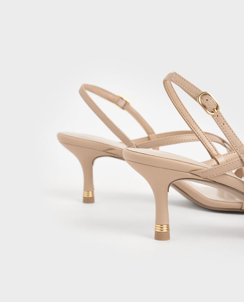CHARLES & KEITH - Giày cao gót quai mảnh Strappy Slingback