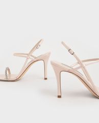 CHARLES & KEITH - Giày cao gót quai ngang Gem Embellished Strappy