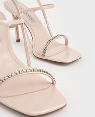 CHARLES & KEITH - Giày cao gót quai ngang Gem Embellished Strappy