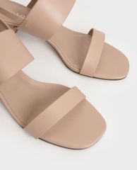 CHARLES & KEITH - Giày cao gót sandals Metal Buckle