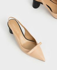 CHARLES & KEITH - Giày cao gót mũi nhọn Bow Slingback