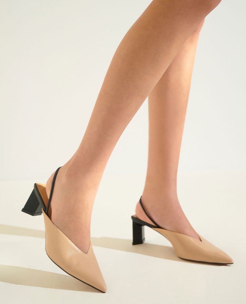 CHARLES & KEITH - Giày cao gót mũi nhọn Textured Blade