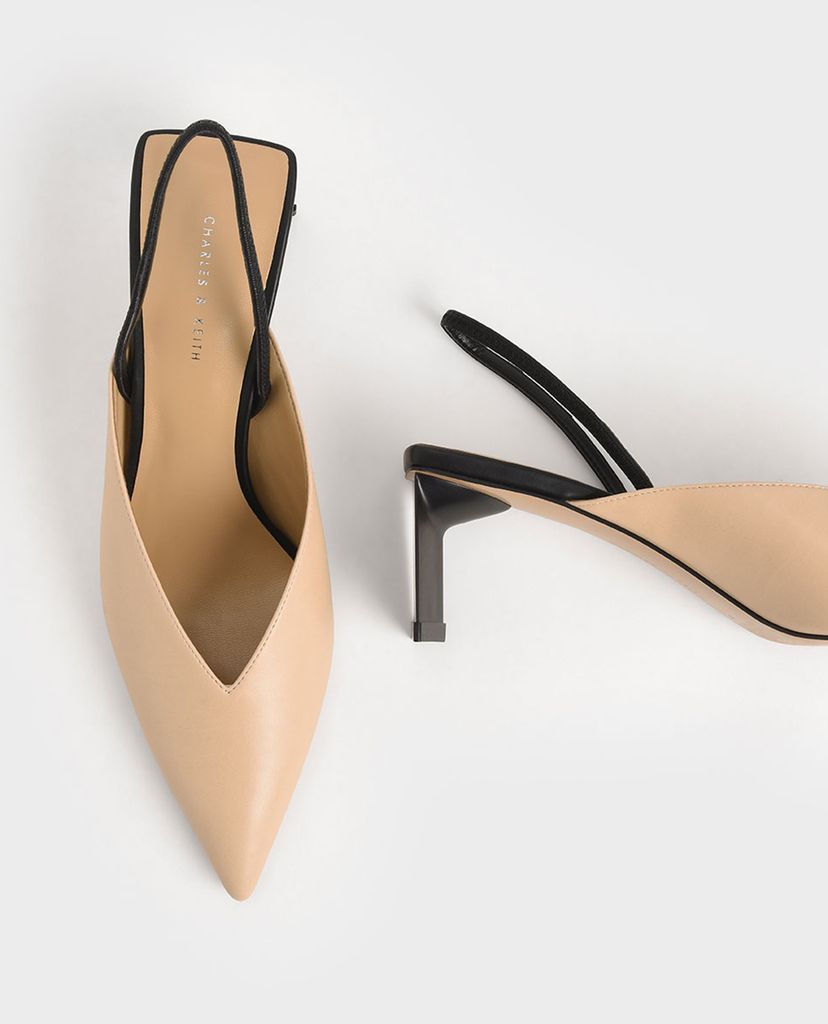 CHARLES & KEITH - Giày cao gót mũi nhọn Textured Blade