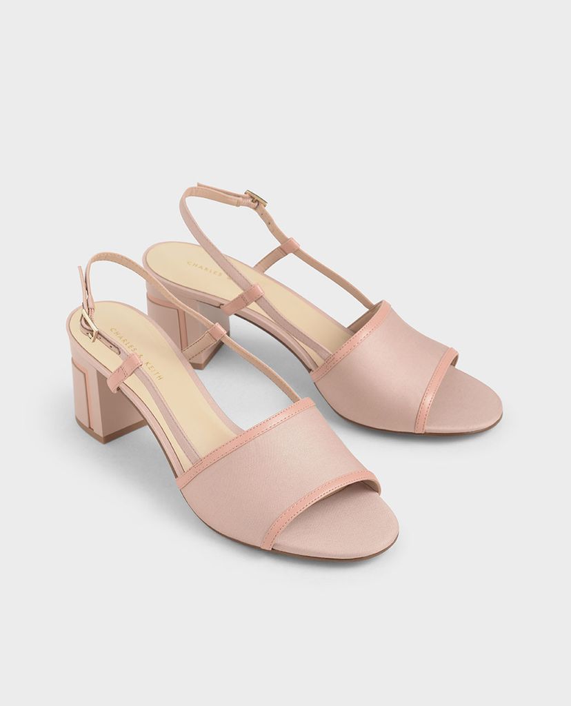 CHARLES & KEITH - Giày cao gót hở mũi đế trụ thời trang