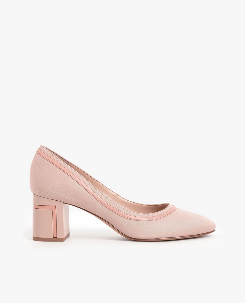 CHARLES & KEITH - Giày cao gót mũi tròn Round Toe Block