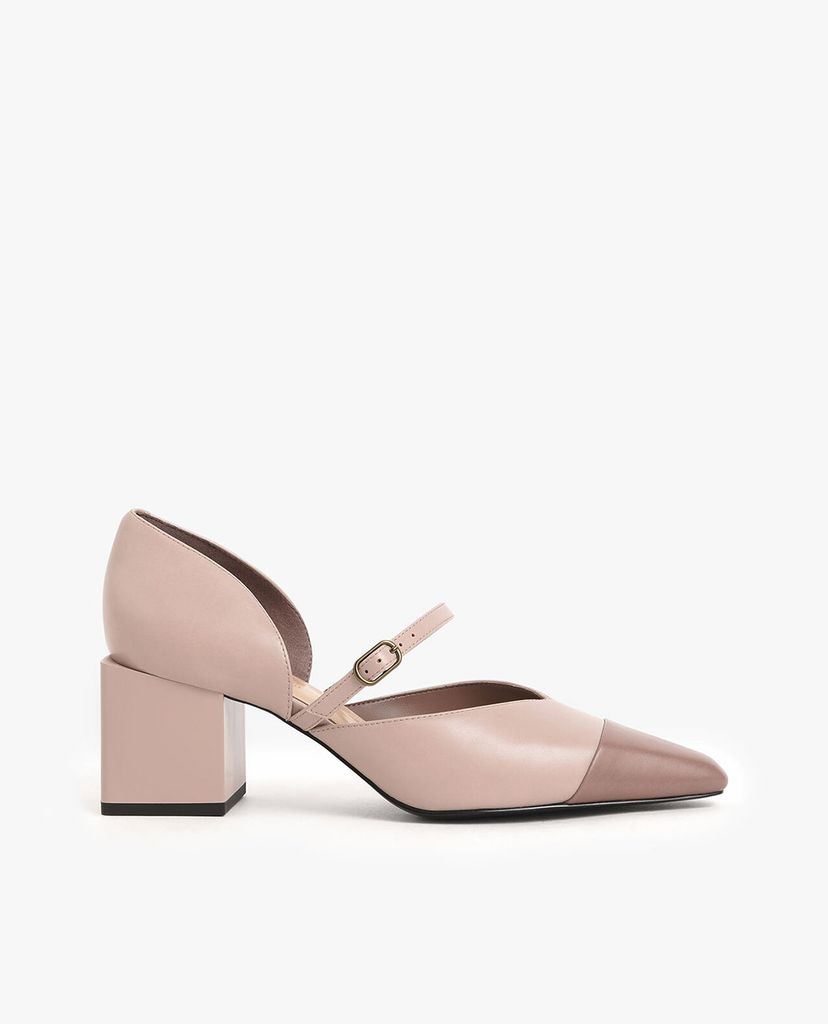 CHARLES & KEITH - Giày cao gót mũi nhọn Mary Jane Block
