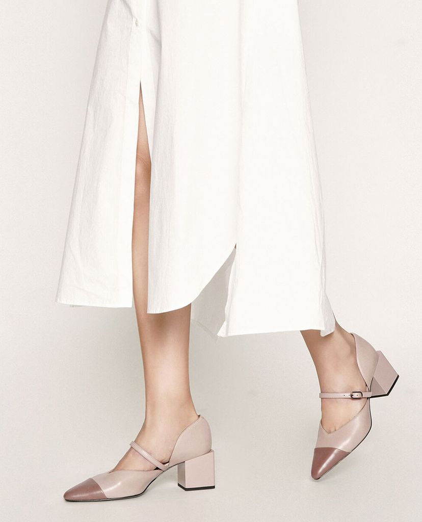 CHARLES & KEITH - Giày cao gót mũi nhọn Mary Jane Block
