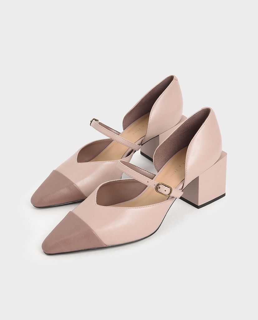 CHARLES & KEITH - Giày cao gót mũi nhọn Mary Jane Block