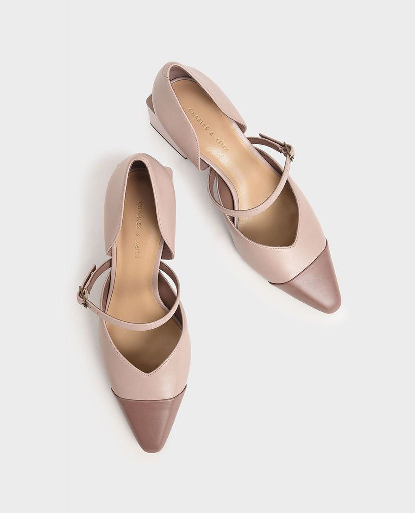 CHARLES & KEITH - Giày cao gót mũi nhọn Mary Jane Block